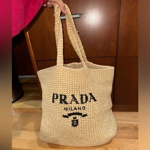 !sold!! PRADA XL crochet raffia bag *price negotiable*